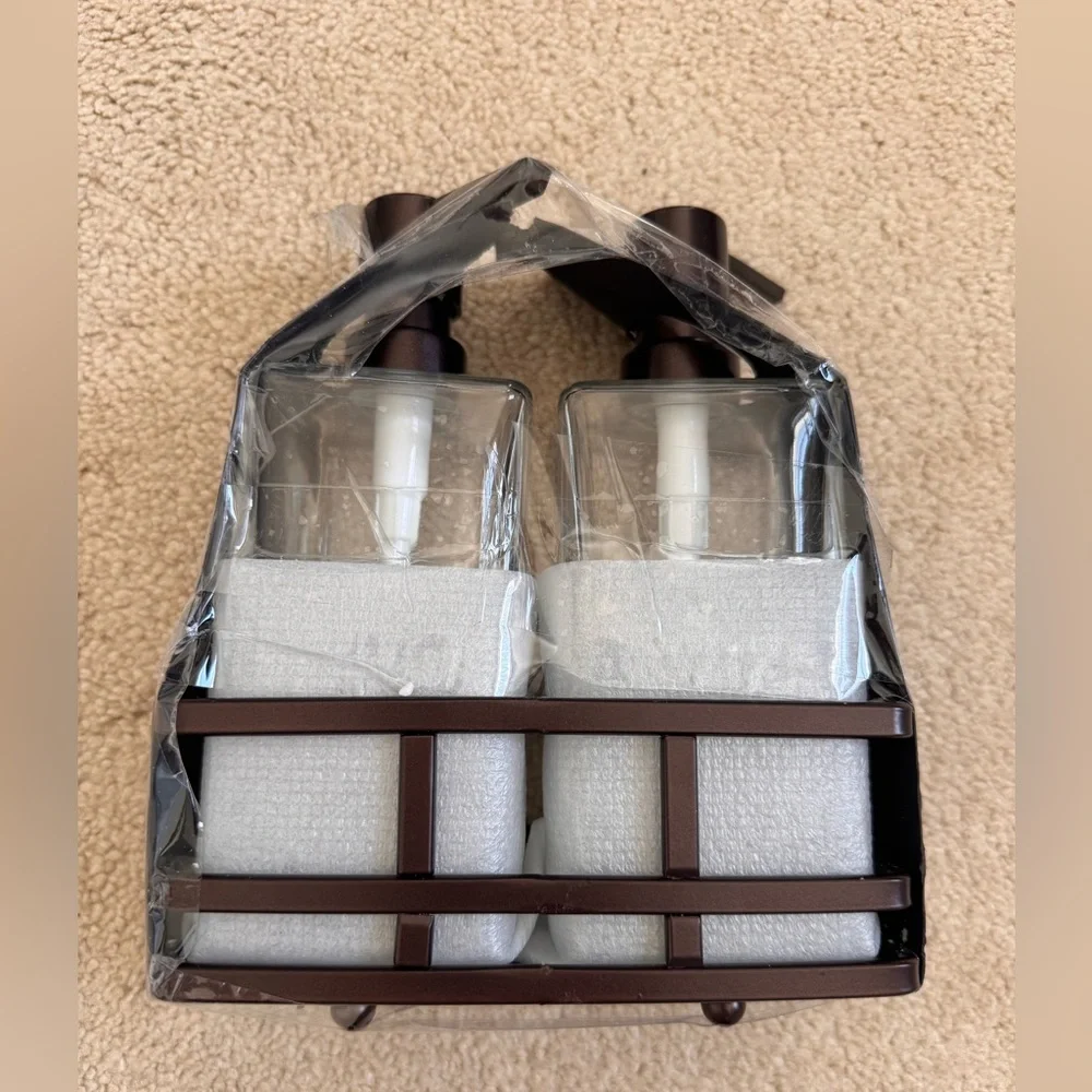 Glass Dispenser Caddy Set